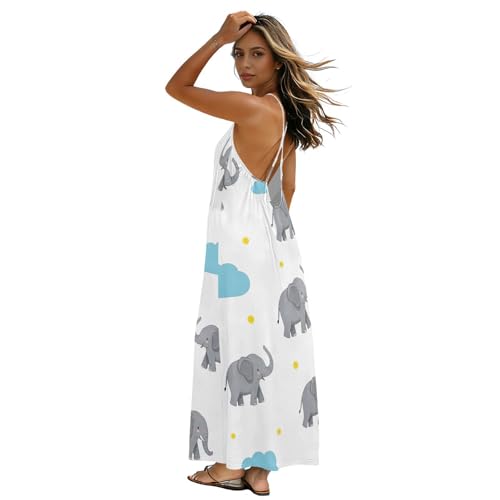 Robe d'été pour femmes en version maxi dos nu fluide pour un confort thermique absolu