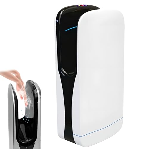 Sèche-mains électrique 1800W mural blanc avec filtre HEPA soufflant