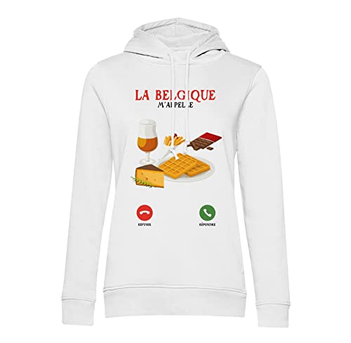 Sweat à capuche Belgique m'appelle idéal pour voyage et gastronomie