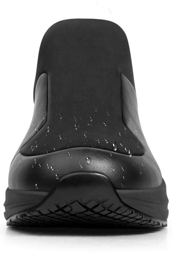 Image of Men's Non Slip Work Shoes Restaurant Waterproof Chef Shoe for Kitchen Hospital Slip-Resistant Air Cushion Sneakers with Easy-Clean Modern Design Breathable Lightweight