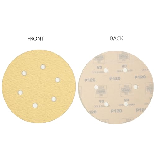 Image of Taparia 6 inch (125 mm) Velcro Disc,5 Pc x Grit 60, 120, 180, 320, 400 Pack of 25