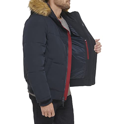 Image of Tommy Hilfiger Men's Arctic Cloth Quilted Snorkel Bomber Jacket (Standard and Big & Tall)