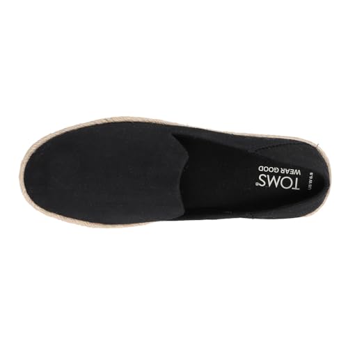 TOMS Womens Carolina Espadrille Slip On Flats Casual - Black - Image 5