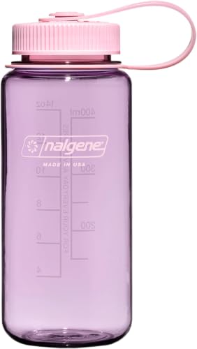 Image of Nalgene Sustain Tritan BPA-Free Water Bottle Made with Material Derived from 50% Plastic Waste (using ISCC certified mass balance), 16 OZ, Wide Mouth, Cherry Blossom (Pack of 6)