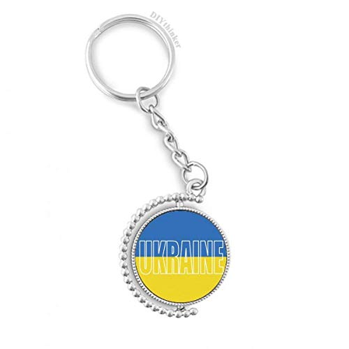Ukraine porte-clé rotatif multicolore comme idée cadeau souvenir