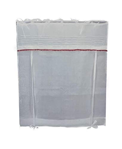 Simla Rideau de fenêtre Cuoricini 80 x 160 cm, dimensions : 80 x 160 cm, couleur : blanc