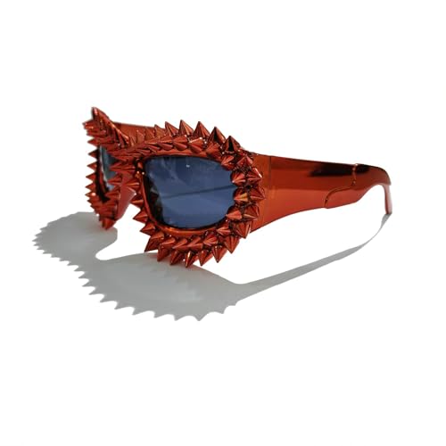 laureles Sparkling Rhinestone Oversized Women's Y2K Sunglasses Rivet Cat Sunglasses Men Driving Punk Sun Glasses