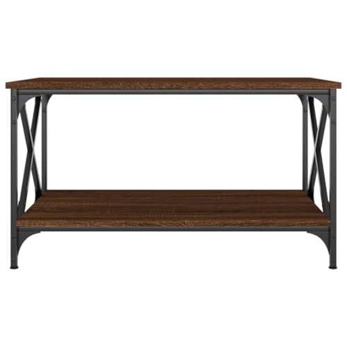 Table en bois de salon rectangulaire 80x50cm table basse centrale marron - 6