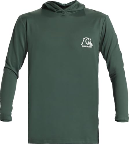 Quiksilver Men's DNA Bubble Logo Long Sleeve Hooded Surf Tee Rashguard