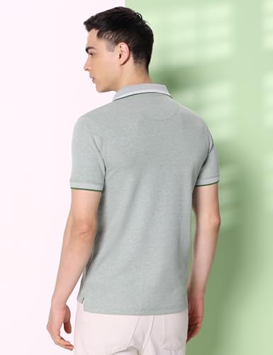Image of Symbol Premium Men's Cotton Rich Textured Pique Polo T-Shirt - Regular Fit | Pique Knit (Available in Plus Sizes)
