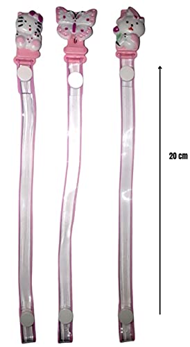 Sonne Prendedor De Chupetas Luxo Fita Kit Com 3/ Menina Rosa
