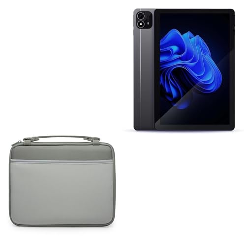 BoxWave Case Compatible with itel Pad One - Hard Shell Briefcase, Slim Messenger Bag Briefcase Cover Side Pockets - Pewter