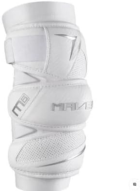 Maverik Youth/Adult Arm Protection Gear - M6 Arm Pads Black, Lightweight Lacrosse Impact Protection - Small, Medium, Large