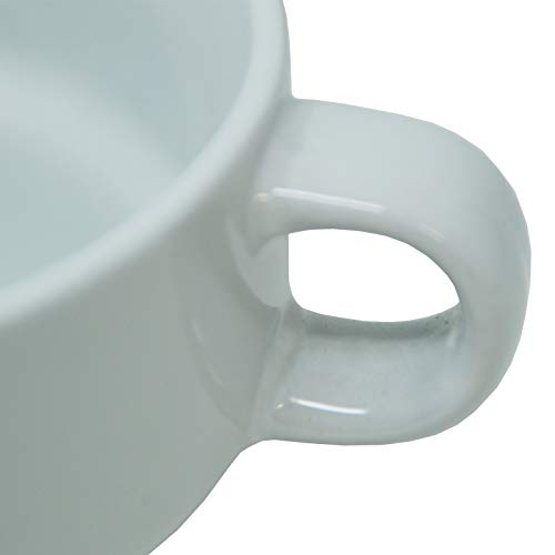 Foto von DRULINE Suppentasse aus Keramik Suppenschüssel Suppenterrine (Blau mit Schriftzug) 8 cm Ø 13 cm