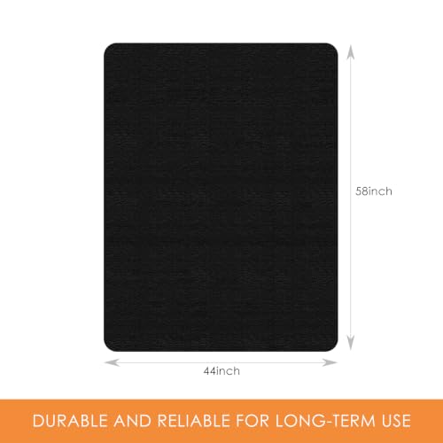 Image of Kuyal Chair mat for Hardwood Floor 44 x 58 inches Rectangle Floor Mats Wood /Tile Protection Mat for Office & Home, Black