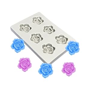 Moldes de silicona para velas, moldes de silicona de rosas 3D, diseño geométrico romántico, incoloro, sin BPA, moldes de silicona de flores para hacer velas, bricolaje, resina, cera, jabón
