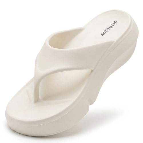 Image of ORTHO JOY Orthopedic Slippers for Women | Soft Cushioned EVA Flip Flops with Arch & Heel Support | Lightweight Anti-Slip Platform Thong Slides for Daily Wear, Indoor & Outdoor