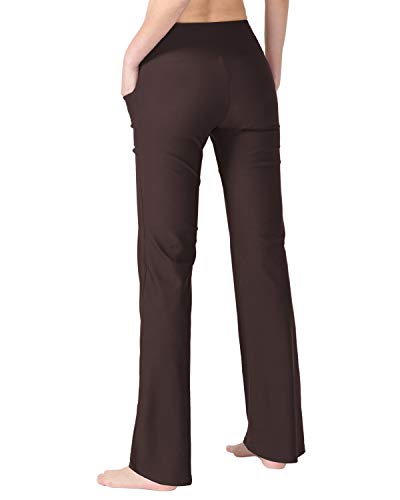 Image of Zeronic Women's Bootleg Yoga Pants with Pockets Long Bootcut Workout Running Pants Tummy Control Pockets Work Pants for Women