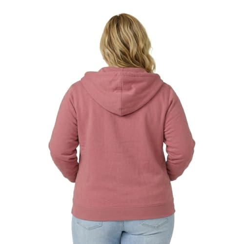 Image of HOODLIFE True-Fit Women's Plus Size Zip-Up Hoodie Jacket - Soft Cotton Fleece Sweatshirt with Hood, Full Zipper, Pockets - Casual Everyday Winter Wear
