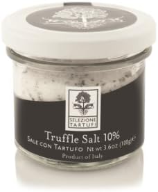 Selezione Tartufi Black Truffle Sea Salt 10% - Truffle Salt for Finishing & Cooking (3.5 Ounces)