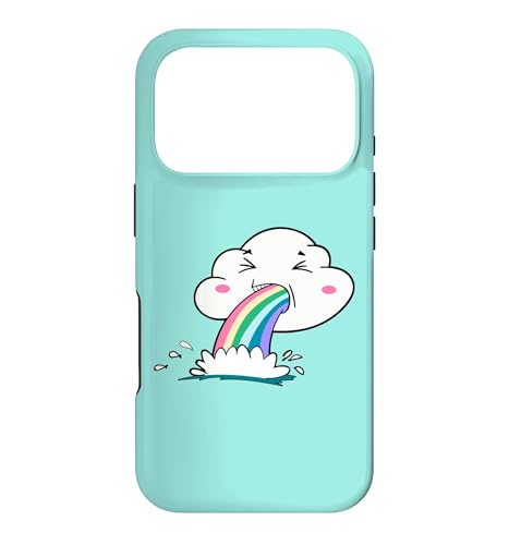 Cute Kawaii Rainbow Puking Cloud Design �X�}�z�P�[�X iPhone 17 Pro �p
