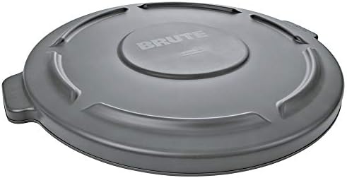 Retail Resource 260900GRAY Flat Trash Can Lid for 10 Gallon Rubbermaid Brute, Gray