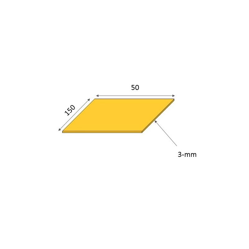 LE ROI DU FER - Plaque aluminium brut 5754 Epaisseur 3 mm, Largeur - 50 cm, Longueur - 150 cm