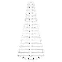 BENECREAT Quilt-Schablonenlineal Aus Acryl, Dresdner Teller-Quilt-Vorlage, Blütenblatt-Form-Vorlage, Quilt-Zubehör Zum Schneiden von Mustern, Nähen, Deckenherstellung