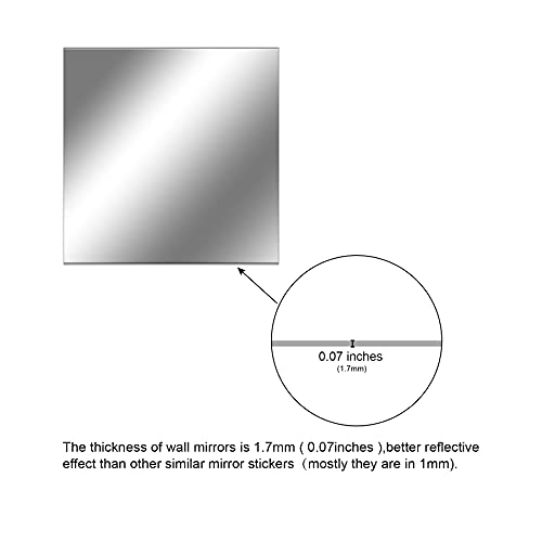 Delma Full Length Wall Mirror Tiles,Glassless Mirror For Kids,Acrylic-12''X12''X8Pcs,Home Gym Mirror For Bedroom,Living Room,Door, Unbreakable Frameless Mirror Wall Stickers(11.8'' X 11.8'' - 8Pcs) #TOP3