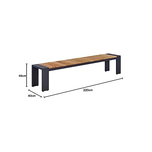 Gartenbank Konis aus recyceltem Teak & Aluminium
