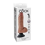 Pipedream - King Cock - 8 Zoll Vibrierender realistischer Schwanz mit Hoden und Saugfuβ - Braun, 1 Stück – Bild 3