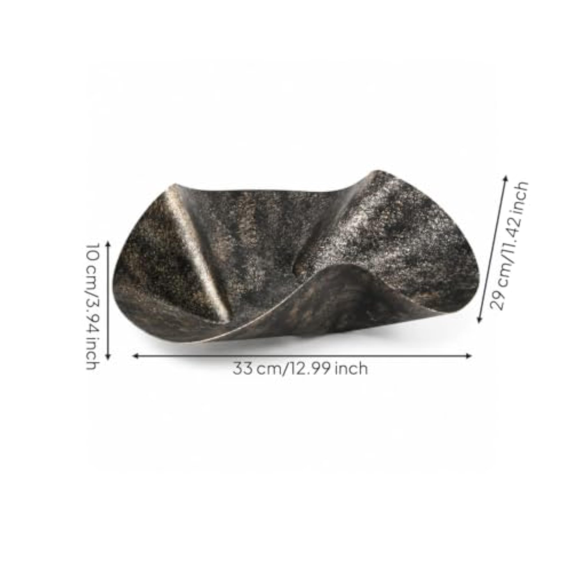 CLOVRIX® Sculptural Metal Tray with Wavy Edges