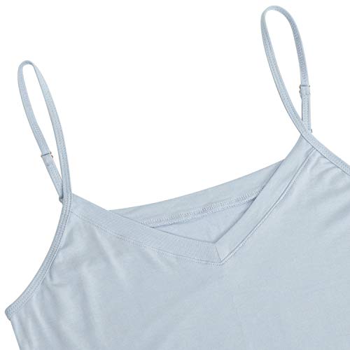 Image of AUHEGN Women's Basic Adjustable Spaghetti Strap Cami Slip Mini Dress