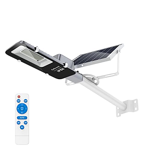 KELINVMI Solar Street Light Outdoor, Security Street Lamp Outdoor with Motion/Photocell Sensor, 80W Equivalent Waterproof Bright Light, Perfect for Yard, Garden, Street, Playground.