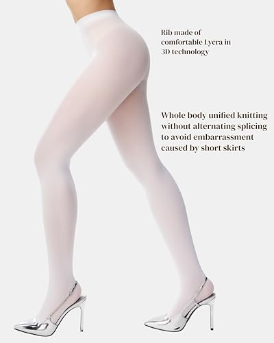 Image of leg elegant Women's 80 Den Microfiber Soft Opaque Tights Pantyhose