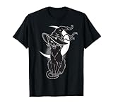 Vintage Scary Halloween Black Cat Costume Shirt