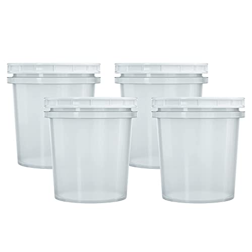 Screen Printing Ink Mixing Container (Quart - 32oz. - 4 Pack) - Plastic Containers for Mixing Ink and Storage, Small Leakproof Paint Mixing Containers - Screen Printing Supplies for Printing on Shirts