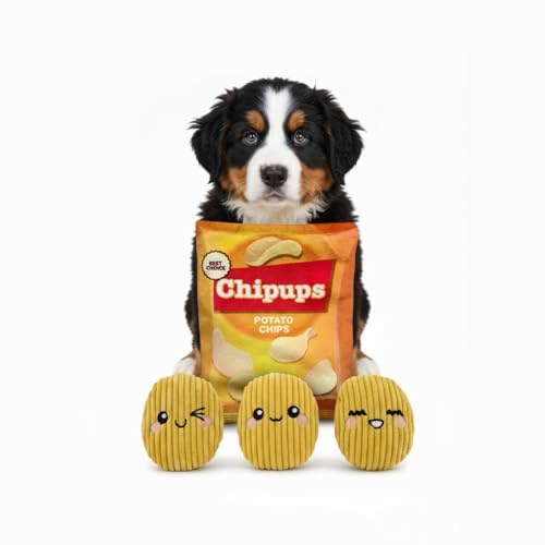 Kenuak® Peluche a forma di Patatine per Cani, Giocattolo Interattivo e Resistente, Mordicchiatore per Cani Piccoli e Grandi, Regalo Divertente e Indistruttibile