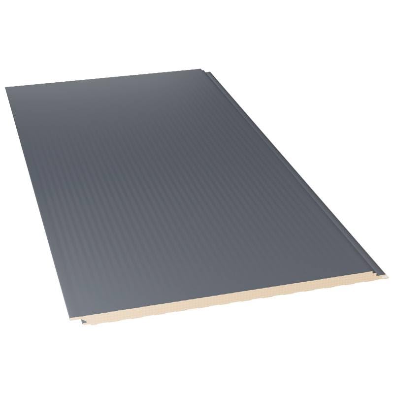 Acero Panel - Panel TOP Fachada Tornillo Oculto | 2000x1100mm | Interior Blanco Pirineo - Exterior Gris Pizarra | Acero Prelacado | | PU