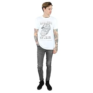 The Rolling Stones Homme Sketched USA Tongue T-Shirt - Les Beatles, Paul McCartney, John Lennon, RIngo Starr, George Harrison The Rolling Stones Homme Sketched USA Tongue T-Shirt – Image 5