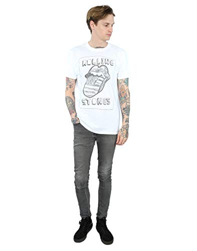 The Rolling Stones Homme Sketched USA Tongue T-Shirt - Les Beatles, Paul McCartney, John Lennon, RIngo Starr, George Harrison The Rolling Stones Homme Sketched USA Tongue T-Shirt – Image 6