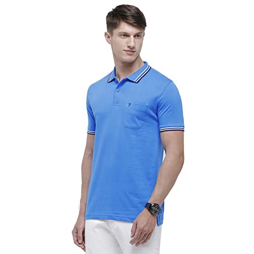 Image of Classic Polo Mens Solid Half Sleeve 100% Cotton Slim Fit Polo Neck T-Shirt (PRISTO-GR02)