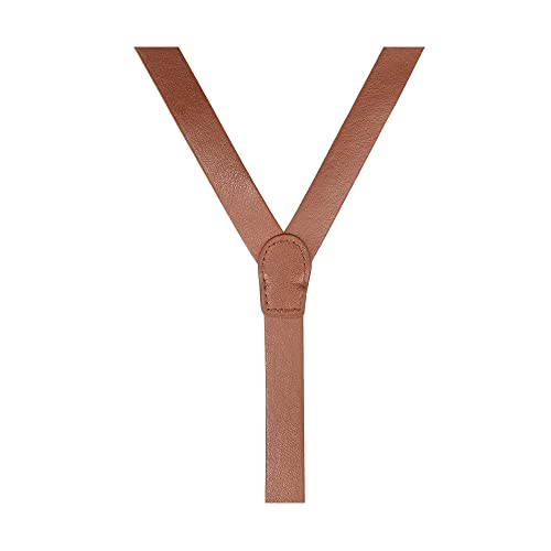 Allegra K Unisex Plus Size Vintage PU Leather Y Back Suspenders Adjustable Holes Belts for Women Men2