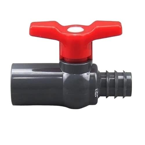 Válvula de bola plástico para riego y fontanería con conector pagoda de 16x19-22 mm