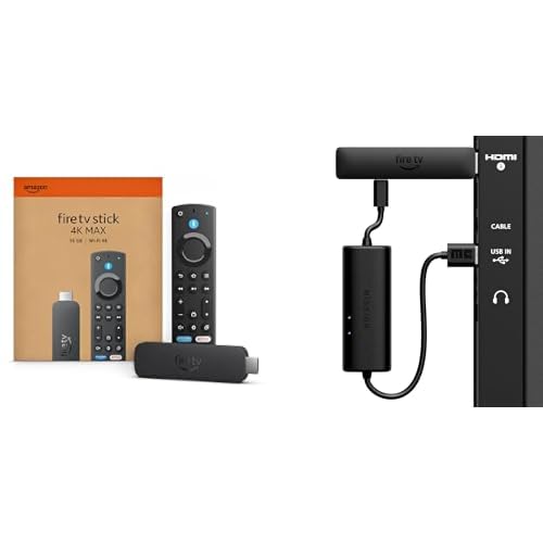 Amazon Fire TV Stick 4K Max Streaming Device with AI-Powered Fire TV Search, Wi-Fi 6E + All-New Made for Amazon USB Power Cab