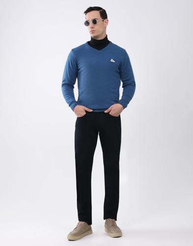 Image of Monte Carlo Men's Regular Fit Pullover | Solid V Neck Style | Full Sleeves Pull On | Warm & Stylish Winter Fashion Sweater | Winter Sweater for Men's
