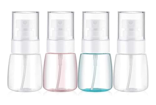 Image of TOSERSPBE Spray Water Bottle Hair Mister Fine Mist Stylist Sprayers 360 Empty Small Misting Spritzer erfume Atomizer with Pump Clear Containers (4PCS/1oz)
