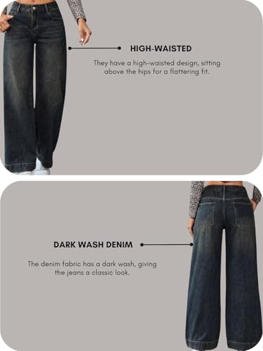 Image of GRECIILOOKS Women's Regular Fit High Rise Jeans | Pant | Baggy High Waist | Bell Bottom | Casual Straight Fit Trousers with Utility Pocket Design