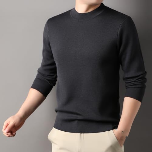 Autumn and Winter Men's Half High Collar Warm Sweater Leisure Knitted Underwear4