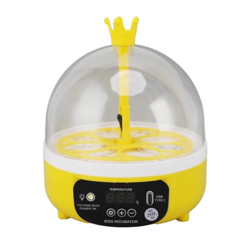 Incubadora digital portátil de 4 huevos con ABS, control automático temperatura y humedad, silenciosa, tapa for el hogar Aplicaciones versátiles(Manual)